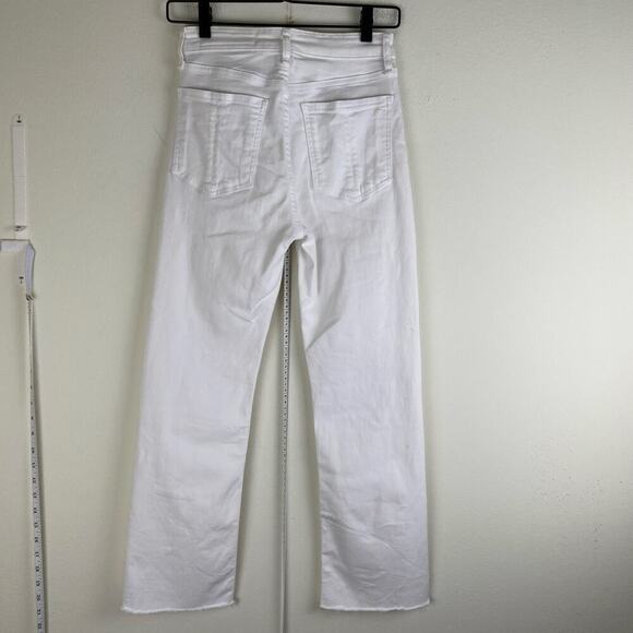 rag & bone Nina High Rise Ankle Flare Size 25 White Jeans Stretch Denim *flaw - Picture 8 of 14
